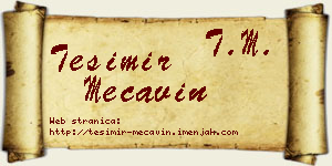 Tešimir Mećavin vizit kartica